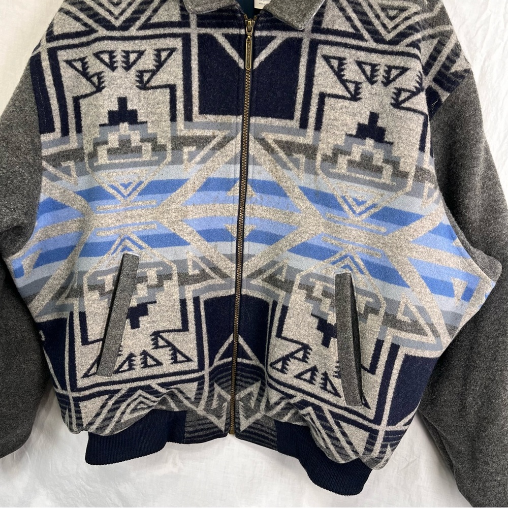 Vintage Pendleton Wool Bomber Jacket Men XXL High… - image 3